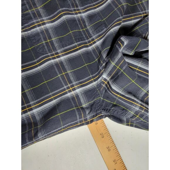 Carhartt Blue Plaid Men's Long Sleeve Button Shirt - 2XL - Picture 4 of 7